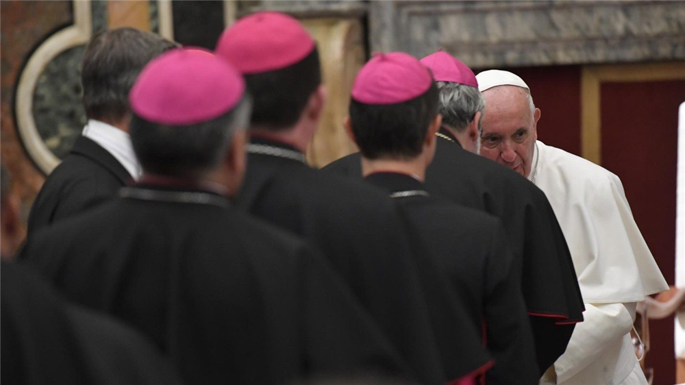 🔺پاپ فرانسیس در دیدار با اسقف های جدید کاتولیک 